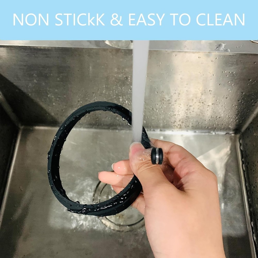 Black Silicone Egg Ring 4 Pack Egg Ring Molds for Fried Egg Non-stick Egg Cook