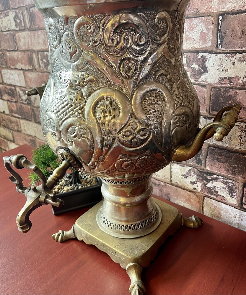 ANTIQUE MOROCCAN SAMOVAR 29.5” TALL