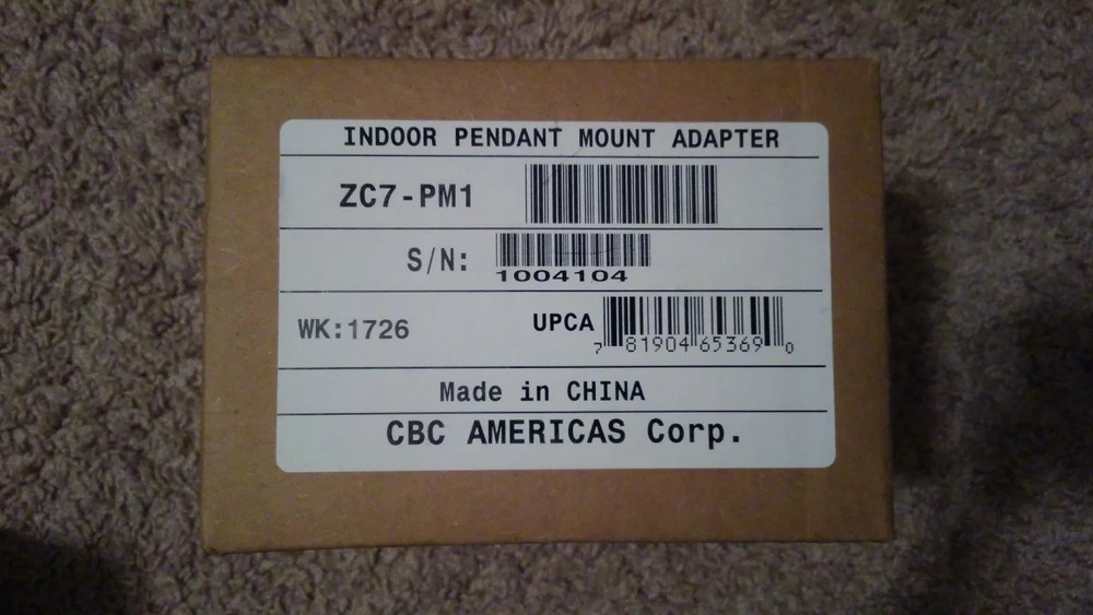CBC ZC7-PM1 Indoor Pendant Mount Adapter