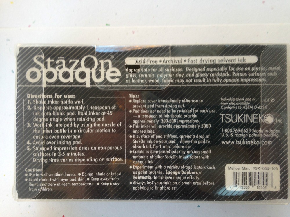 Stazon Solvent Opaque Ink Pad & Refill - NEW