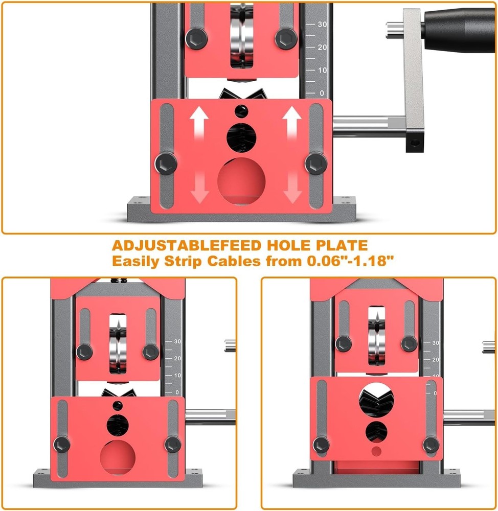 Manual Wire Stripper Machine, 0.06"-1.18" Wire Stripping Machine Copper Wire ...