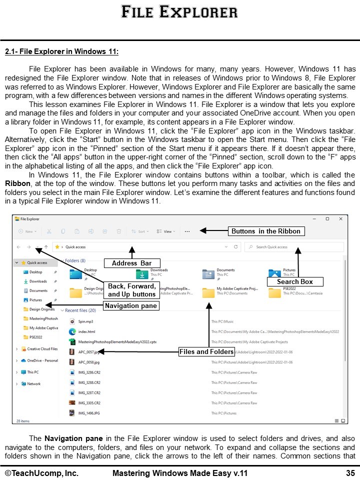 Learn Microsoft WINDOWS 11 DELUXE Training Tutorial Course Quick Reference Guide