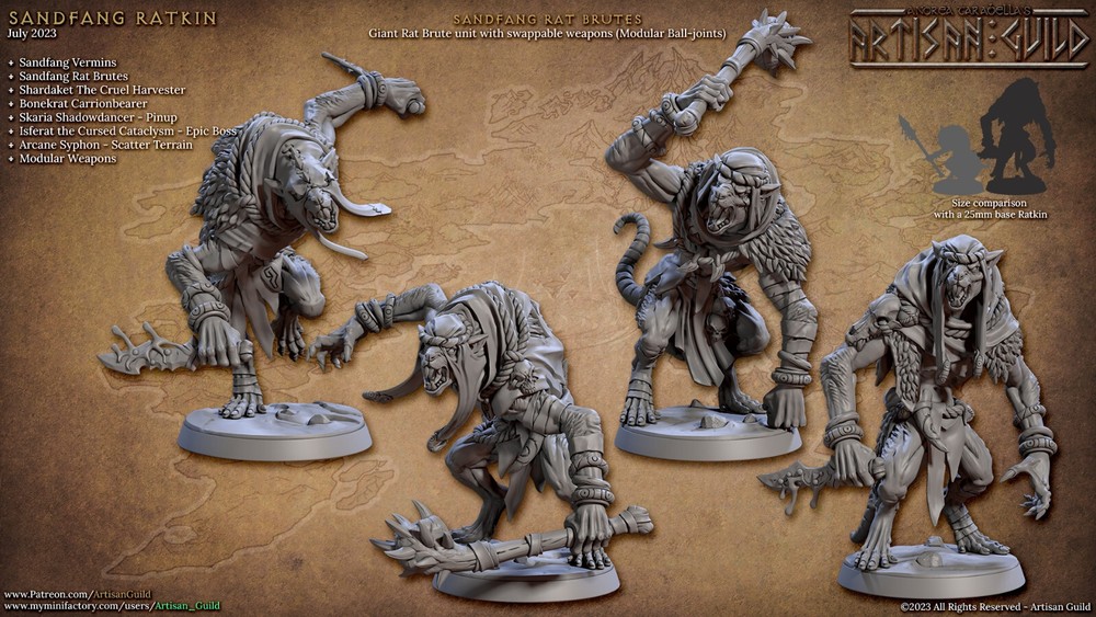 Sandfang Rat Brutes | Artisan Guild Miniatures |
