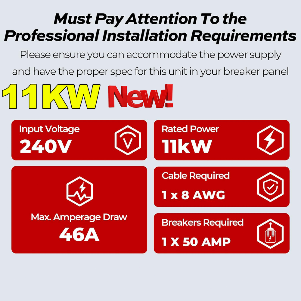 11KW 3.5KW Electric Tankless Water Heater Instant Hot Water Heater whole house