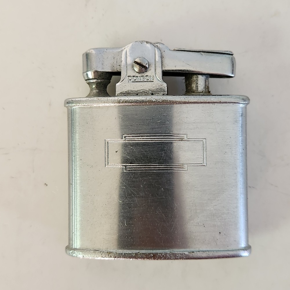 Ronson Vintage Silver Lighter Pre-Owned Untested Smoking Survival Camping