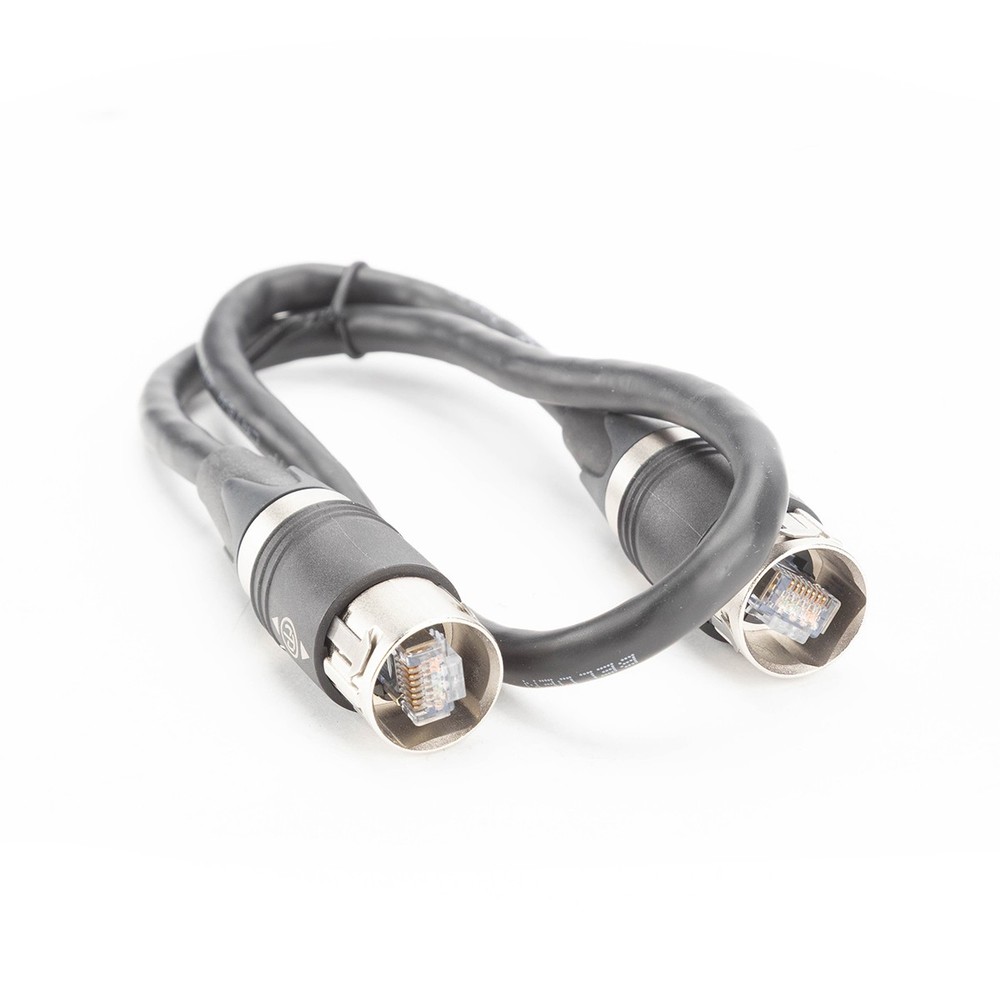 Whirlwind 2' Ethercon Male to Ethercon Male Shielded Tactical CAT6 Ethernet Cabl