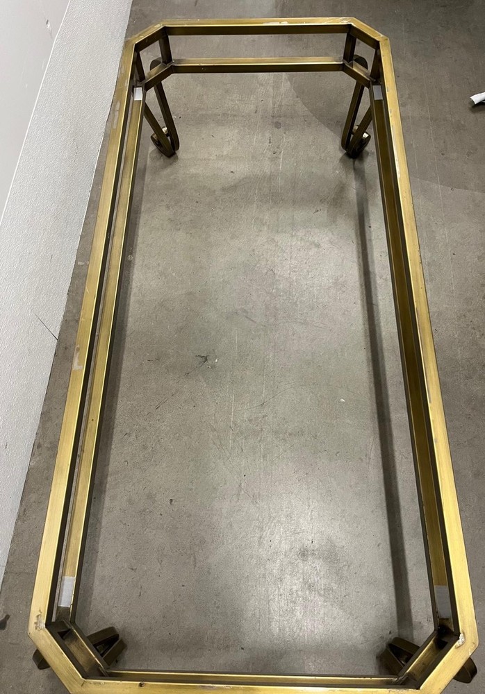 vintage glass top coffee table