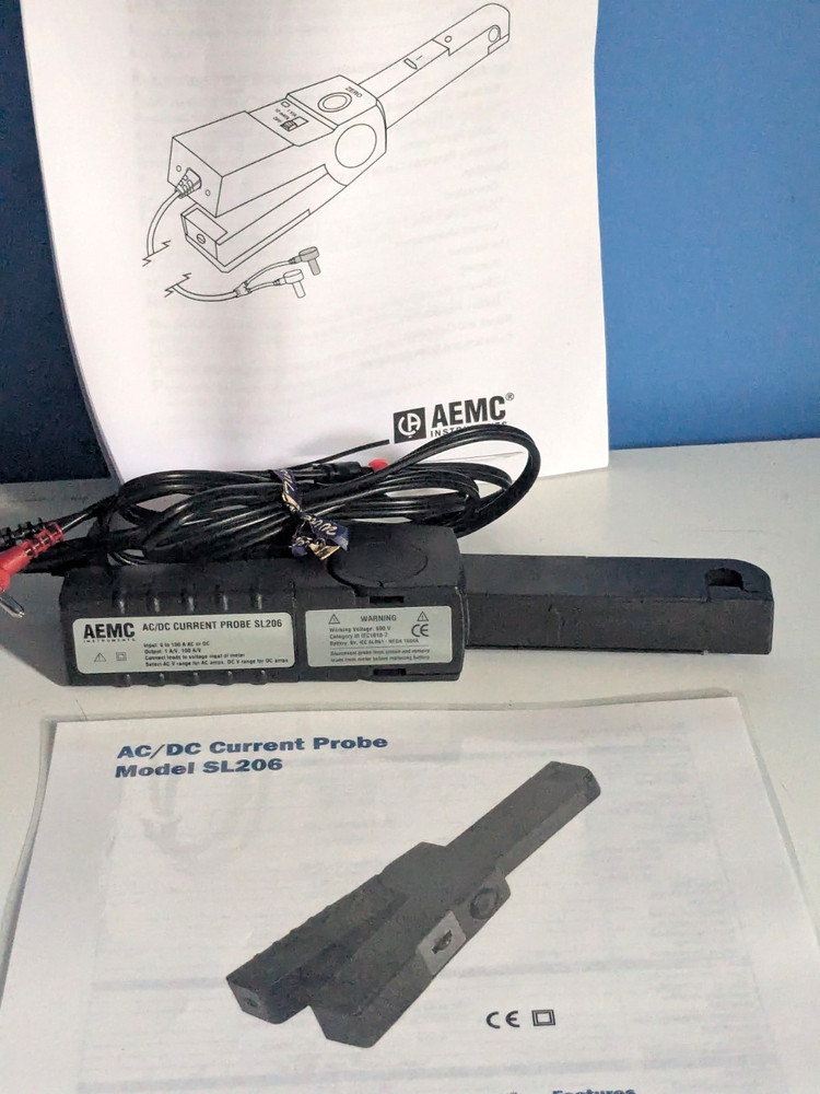 AEMC Instruments AC/DC Current Probe Model SL206 W/ Instructions
