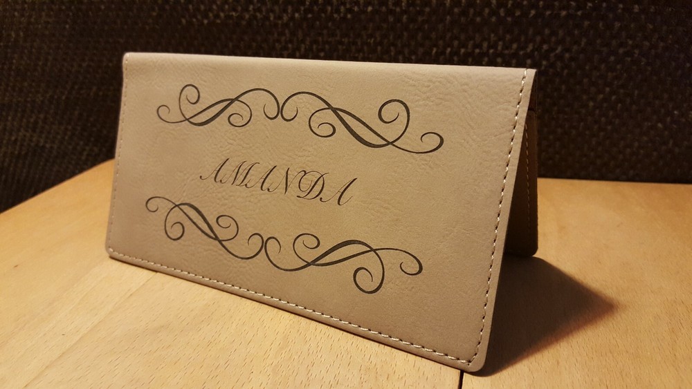 personalized check book covers Monogrammed bank wallet checkbook Leather