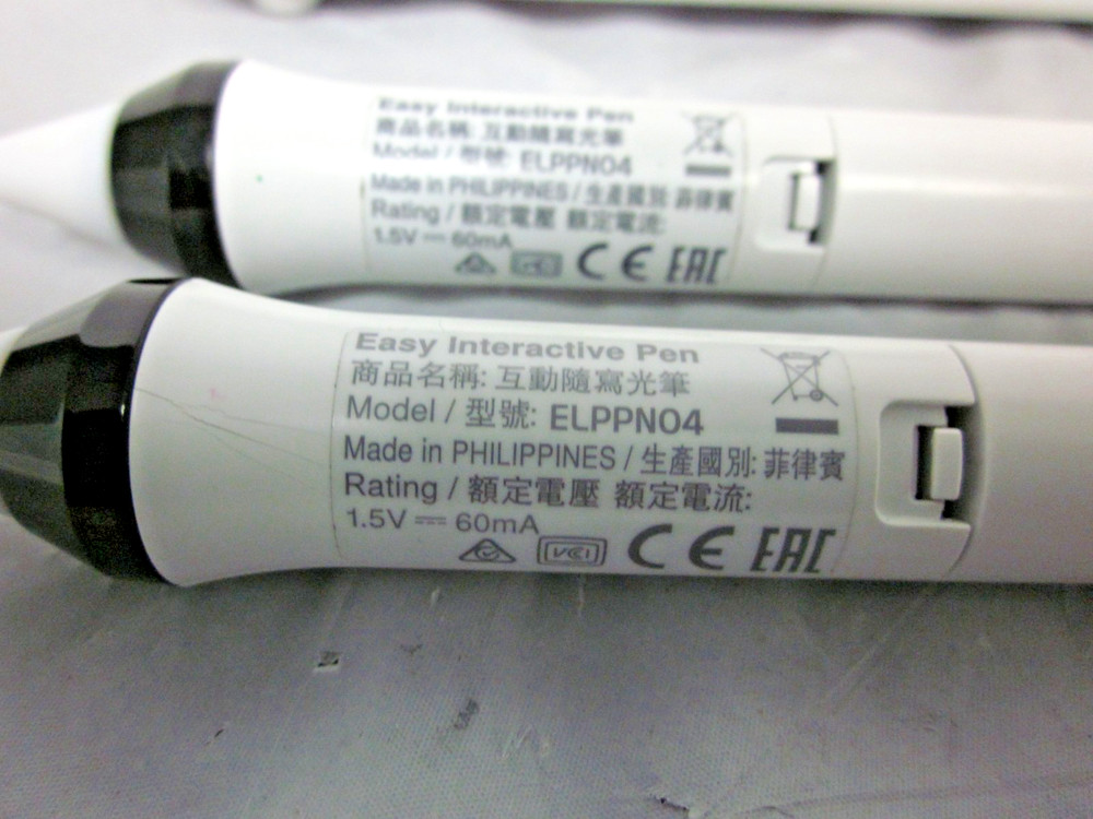 EPSON ELPPN04 BLUE & BLUE interactive pens for projectors IN CASE BOTH BLUE