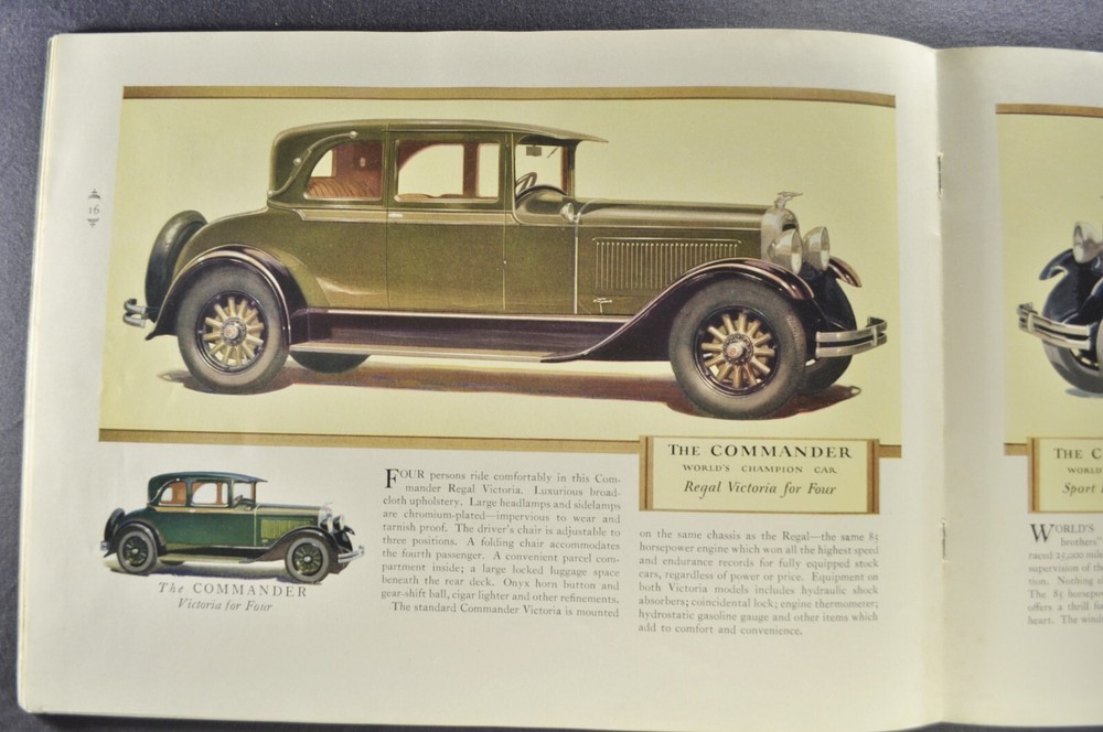 1928 Studebaker Catalog Commander Dictator President 8 Nice Original Late 28