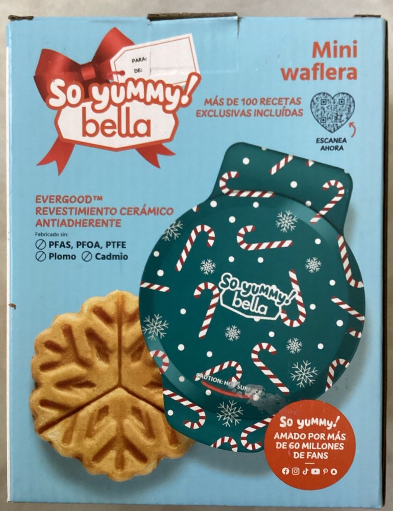 So Yummy Bella Mini Dunker Waffle Maker Snowflake