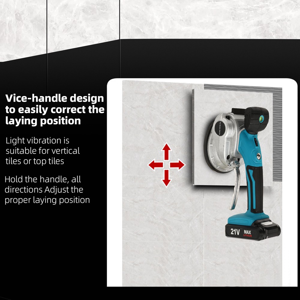 Tile Vibration Machine 6 Speeds Hand-held Tile Tiling Vibrating Tool Suction Cup