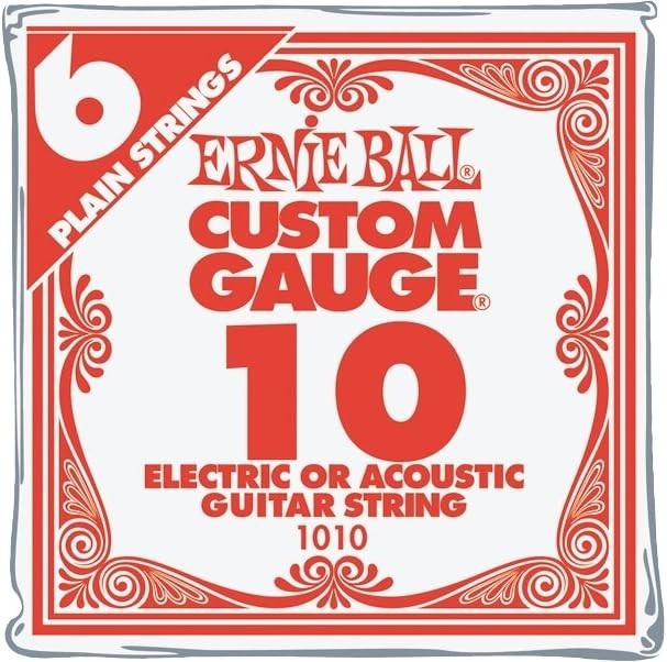 Nickel Plain Single Guitar String .010 6-Pack
