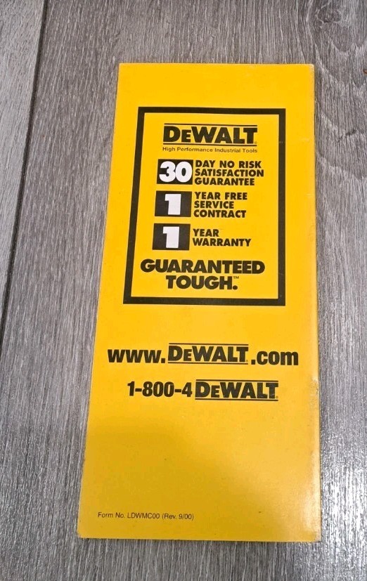 DeWalt Vintage Catalog September 2000