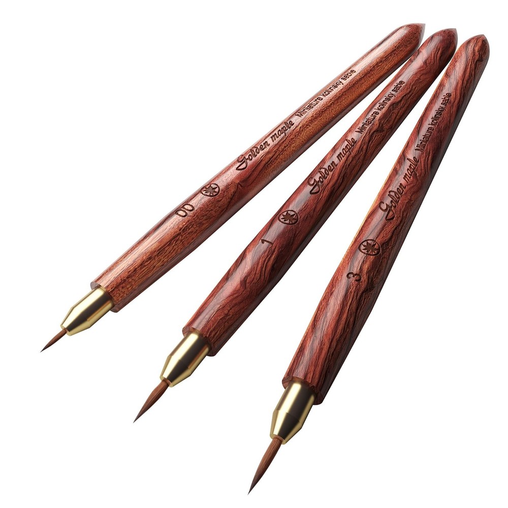 Kolinsky Sable Brushes, 3PCS Fine Point Brushes, Professional Model Miniature...