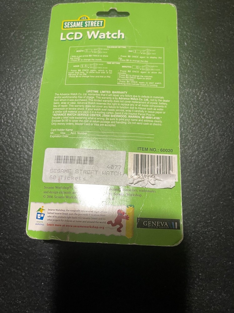 Sesame Street LCD watch