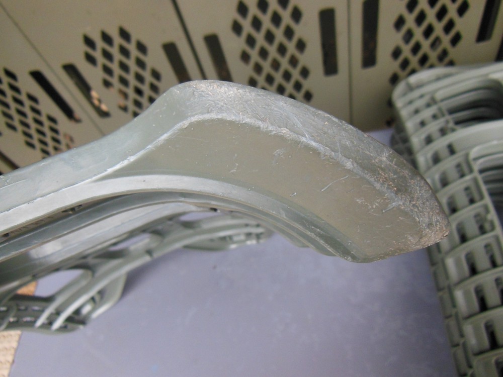 ONE ...MILITARY SURPLUS PACK FRAME MOLLE GREEN ARMY SEAT BACK ORGANIZER --USED