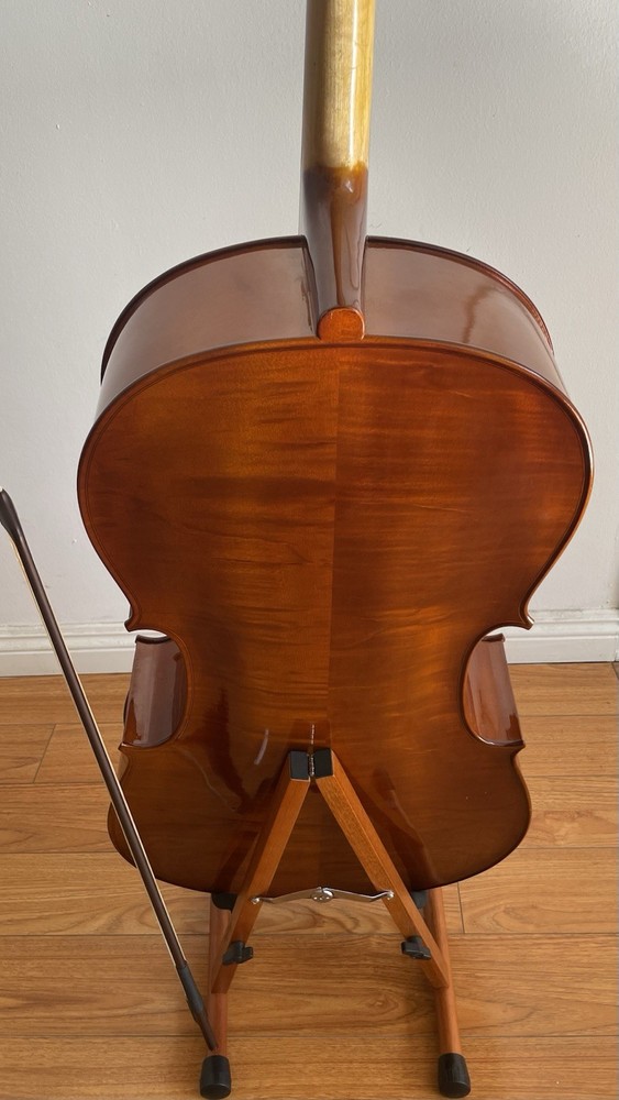 Full Size (4/4) Cello with Bag, Bow, and Stand
