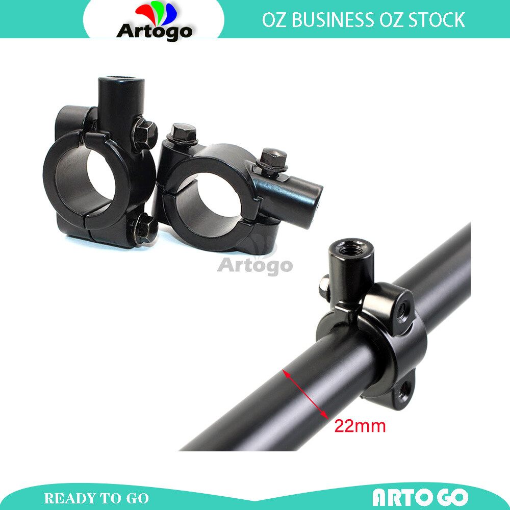 M10 10mm THREAD MOTORCYCLE MIRROR ADAPTER HOLDER MOUNT CLAMP 7/8" 22mm HANDLEBAR