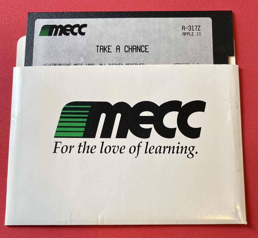 Take A Chance 1992 - 5.25" Floppy Disk for Apple II MECC