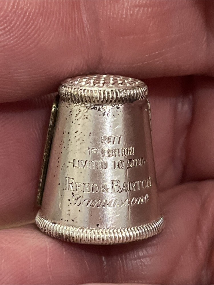 Reed & Barton Damascene Thimble - 1977 Limited First Edition Sterling Silver
