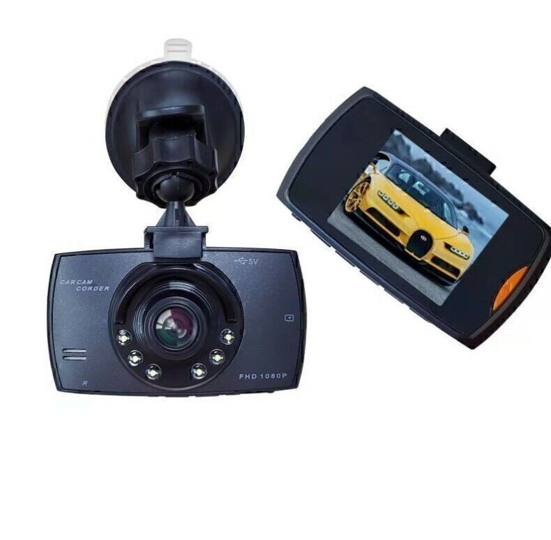 LCD Screen Car DVR Dash Cam Video Recorder G-Sensor 1080P Front Inside Camera