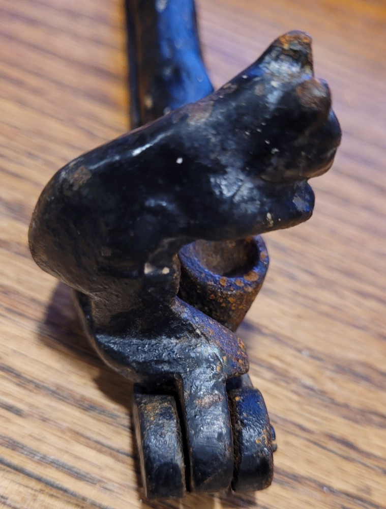 Vintage Hand Held Cast Metal Squirrel Nutcracker