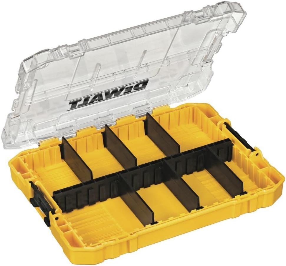 DEWALT Tool Box, Tough Case Small Tool Organizer, Medium, 8-Compartments