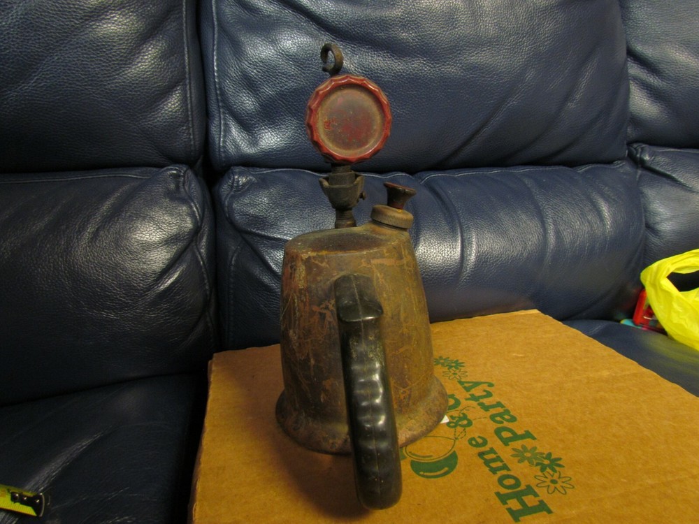 Vintage Antique Turner Brass Soder Torch Gas Blow Torch (4)