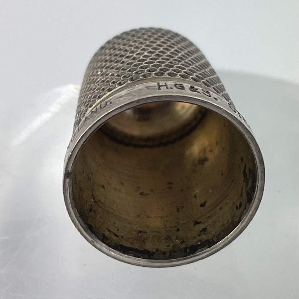 Antique Solid Silver Thimble The Spa Henry Griffith & Sons Ltd 2cm 3.1g