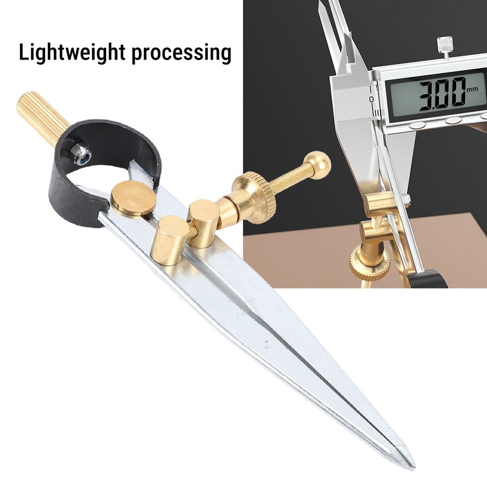 Spring Wing Divider Caliper Lockable 4in Leather Compass Creaser Compass Tool