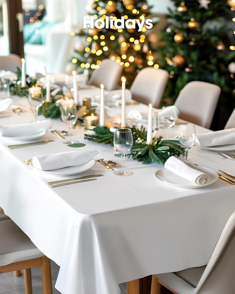 Disposable Plastic Table Cloth Leakproof White