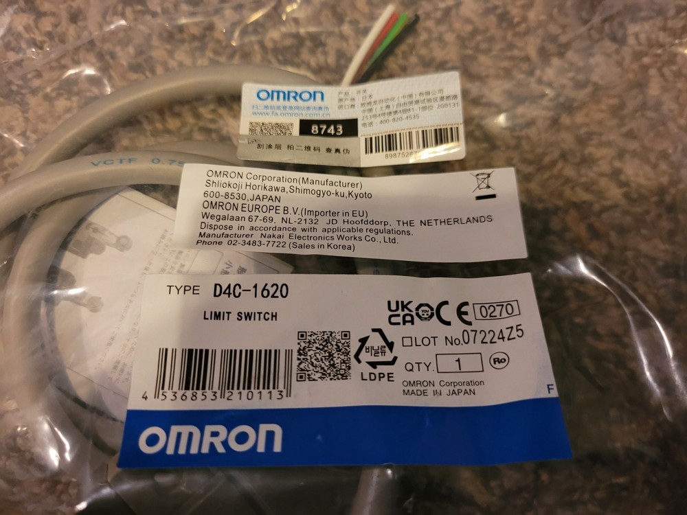 Omron D4C-1620 Limit Switch New In Bag