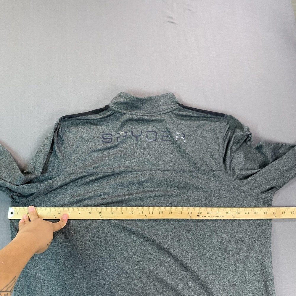 Spyder Active Pullover Mens 2XL Gray 1/4 Zip ProWEB Athletic Base Layer Gym