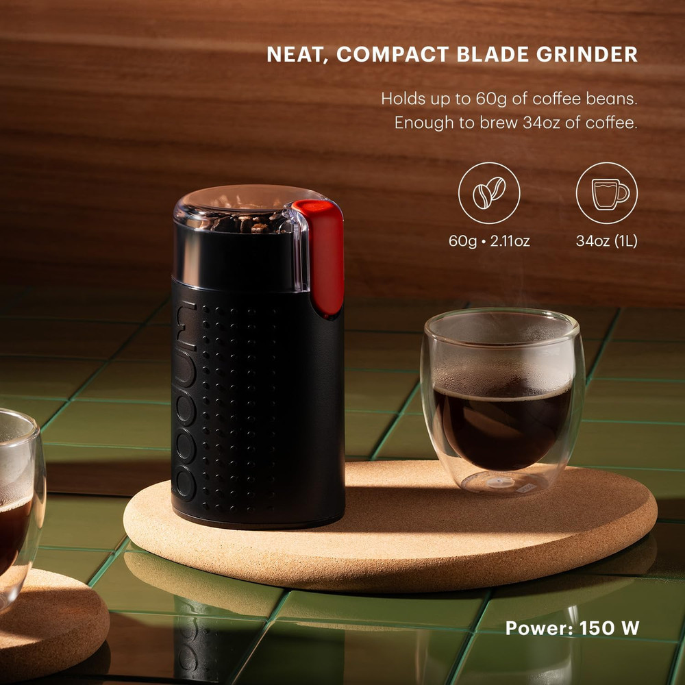 Bistro Electric Blade Coffee Grinder, Black