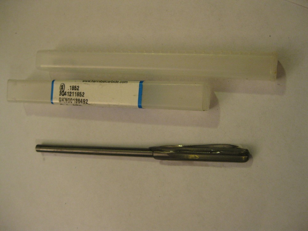 .1852" Solid Carbide Reamer, Hannibal Carbide