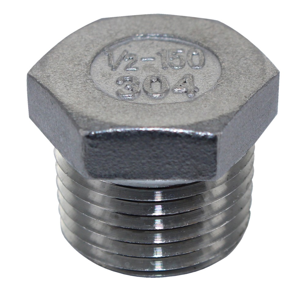 1/2” NPT Stainless Steel Hex Plug For Brew Kettles