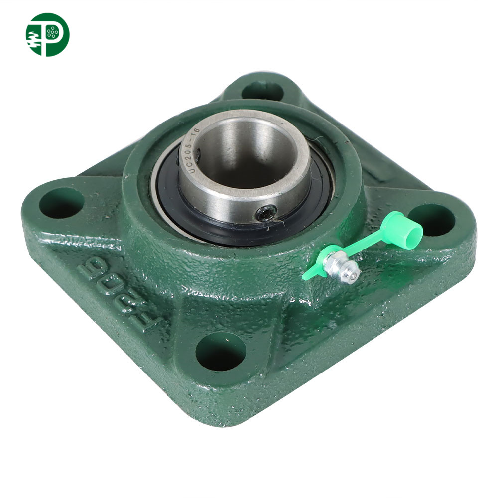 2 PCS UCF205-16 Solid Base Pillow Block Flange Mounted Bearing 1" Bore 4 Bolt