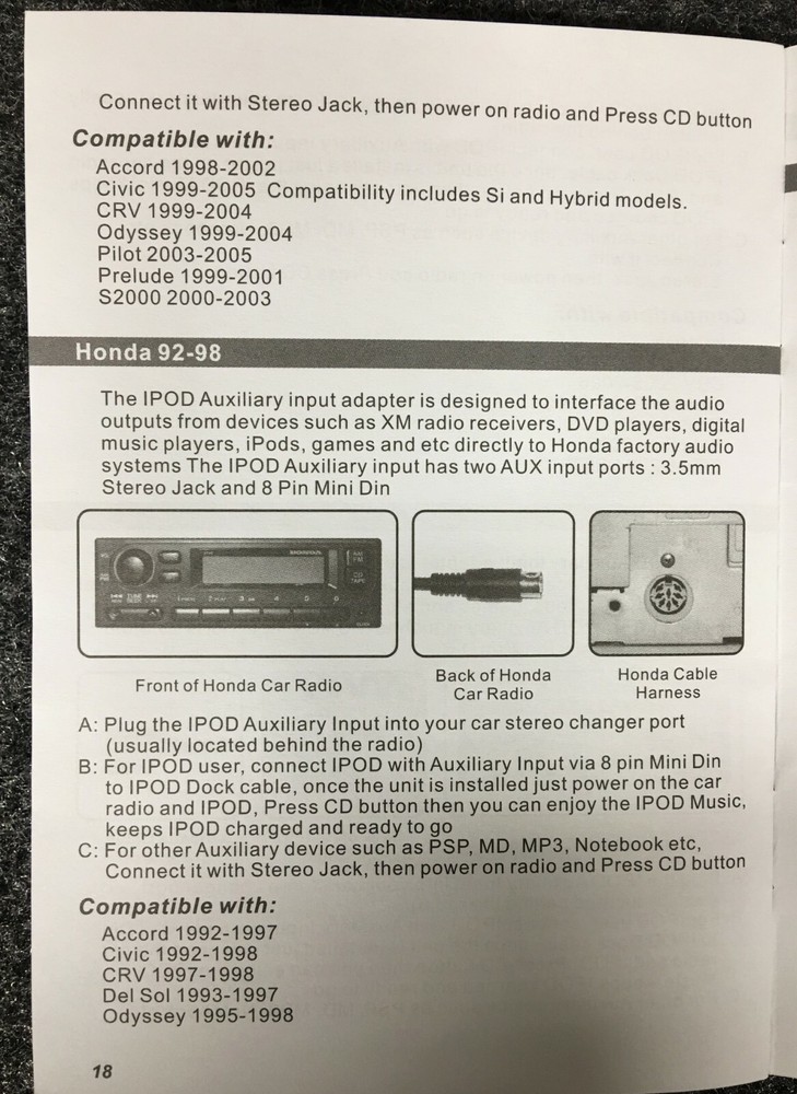 AXXESS AIP-HD02-ID iPOD Auxiliary Input