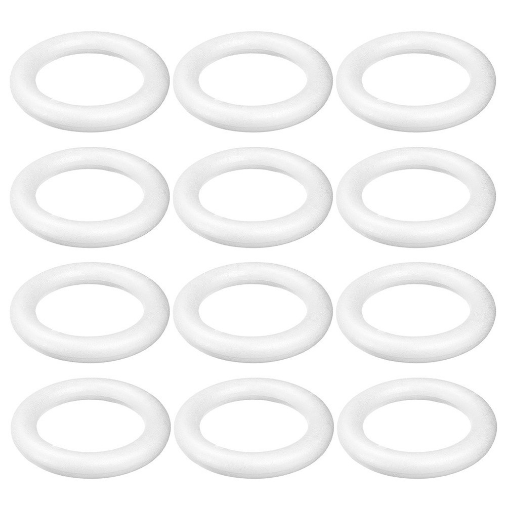 36 Pcs Polystyrene Foam Ring Wreath Forms Crafts DIY Foams Circle