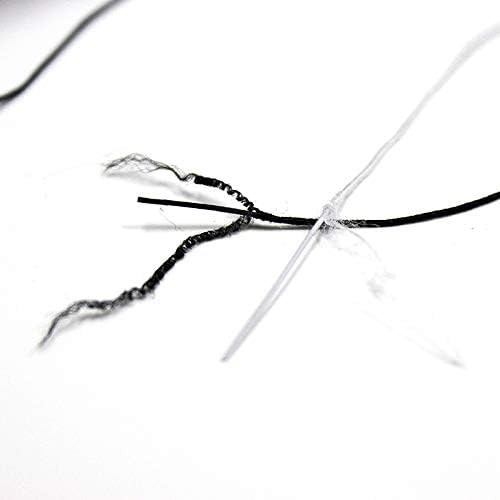 2 Rolls White & Black Elastic Thread 547 Yard Package 0.5mm High Quality Rubber