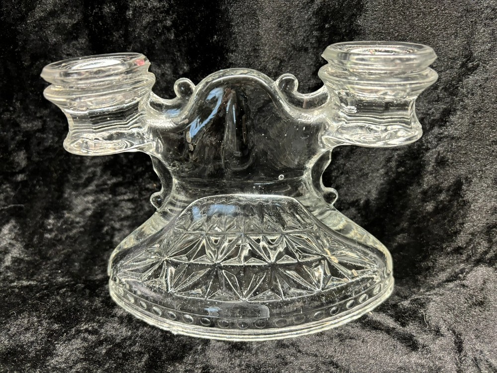 L.E. SMITH Double Candle Holder Candelabra