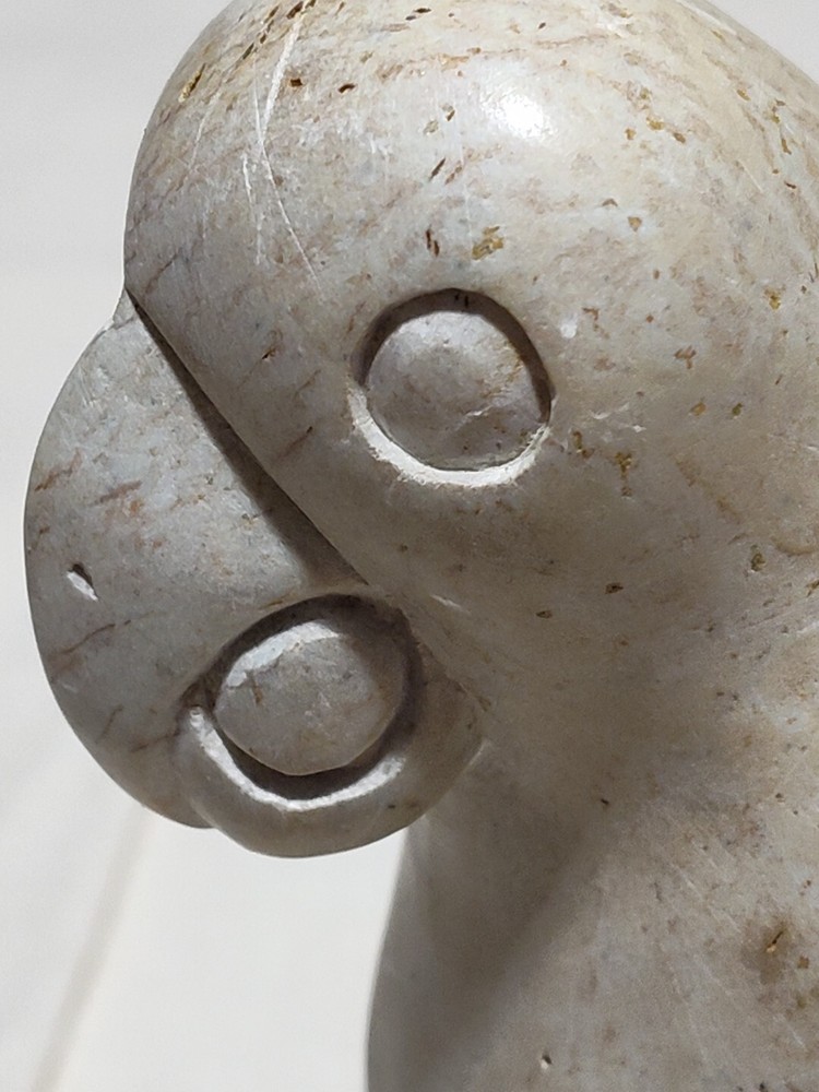 Carved Limestone Parrot Figure B19