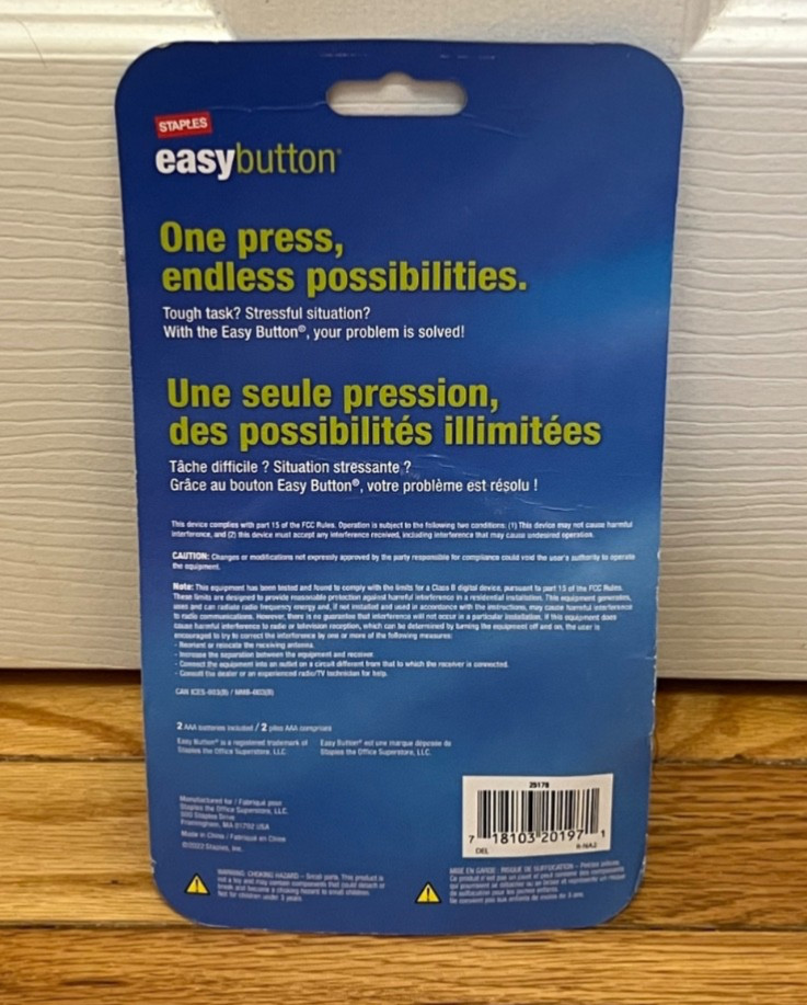 🔥BRAND NEW🔥STAPLES "That Was Easy" Easy Button