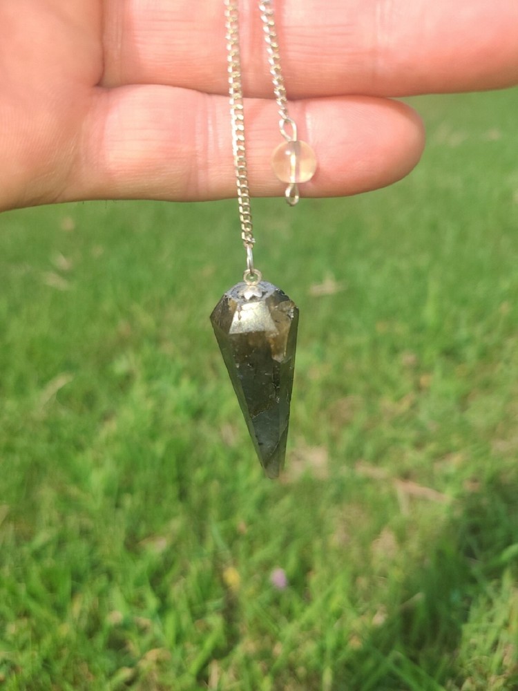 Labradorite Faceted Cone Crystal Dowsing Pendulum Divination Tool