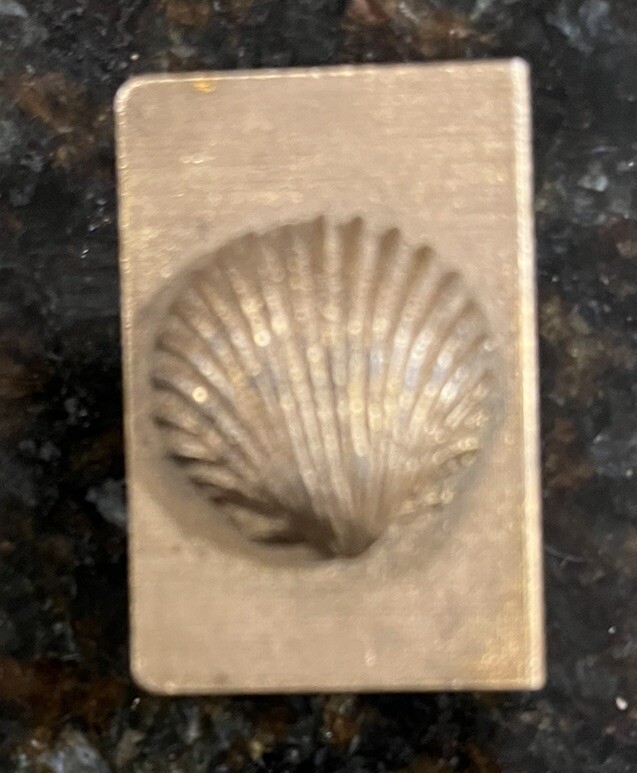 Vintage Seashell Metal Match Box Safe