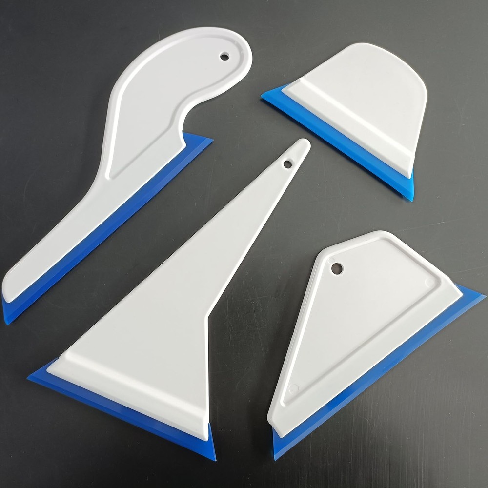 NBTOOL 4 in 1 Window Tint Tools Handle Squeegee with Blue PU Bevel