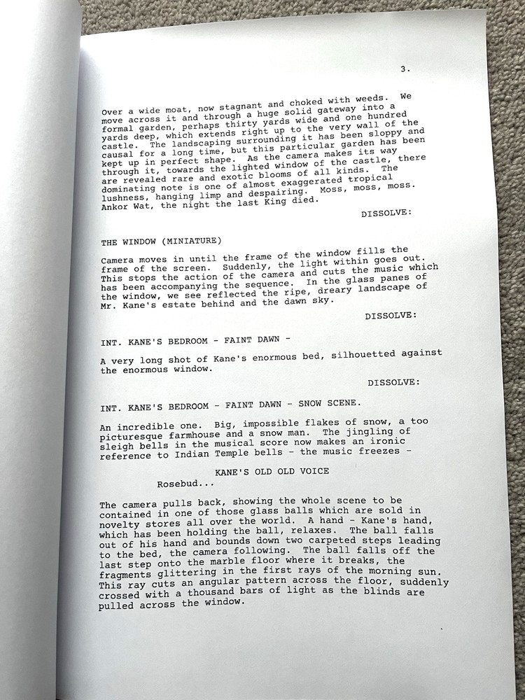 Citizen Kane Film Screenplay / Script. Orson Welles.