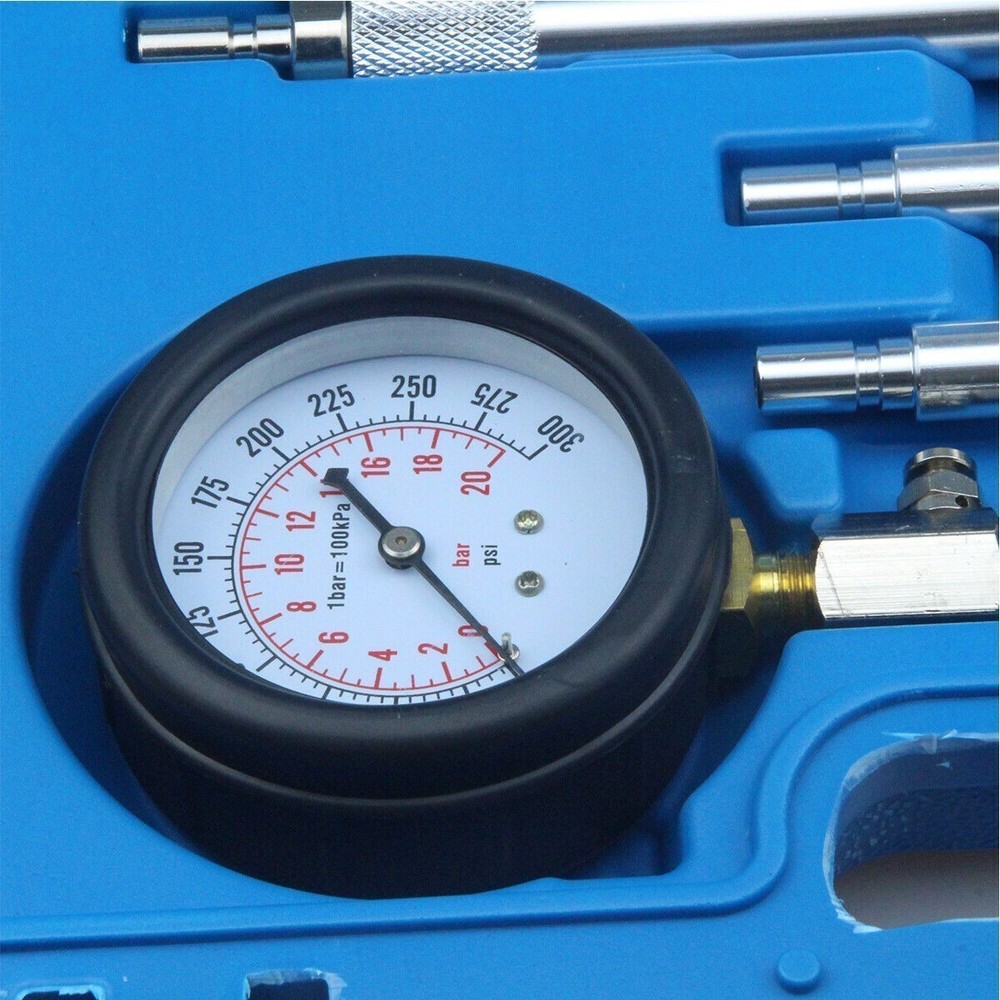 Car Engine Cylinder Compression Tester Kit 0-300 PSI Diagnostic Tool Set